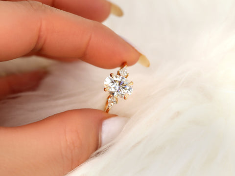 2ct Sutton 14kt Gold Diamond Three Stone Oval Ring,Oval Trilogy Ring,Oval Cut Ring,Unique Oval Ring,Anniversary Ring