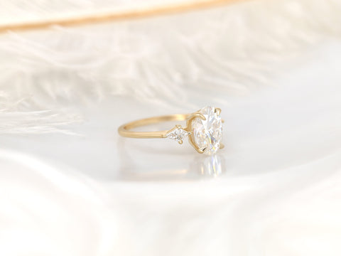 2ct Sutton 14kt Gold Diamond Three Stone Oval Ring,Oval Trilogy Ring,Oval Cut Ring,Unique Oval Ring,Anniversary Ring