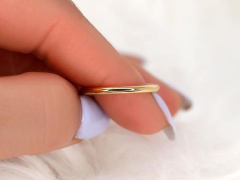 Rainbow Wire 2mm 14kt Dainty Gold Ring,Solid Gold Band,Gold Stacking Ring,Petite Gold Ring,Minimalist Wedding Ring,Comfort Fit Ring