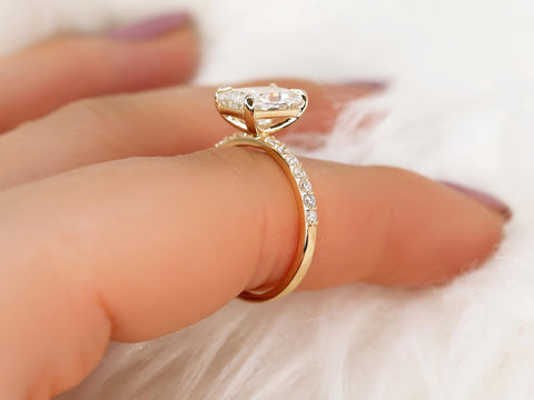 2.01ct Bryce 14kt Gold Diamond Radiant Solitaire Ring,Radiant Engagement Ring,Radiant Cut Ring,Anniversary Ring,Radiant Diamond Ring