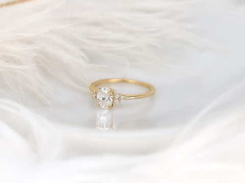 0.72ct Ready to Ship Juniper 14kt Diamond Oval Cluster Ring,Oval Engagement Ring,Diamond Cluster Ring,Oval Cut Ring,Art Deco Diamond Ring