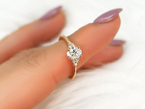 0.72ct Ready to Ship Juniper 14kt Diamond Oval Cluster Ring,Oval Engagement Ring,Diamond Cluster Ring,Oval Cut Ring,Art Deco Diamond Ring