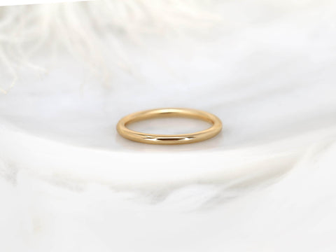Rainbow Wire 2mm 14kt Dainty Gold Ring,Solid Gold Band,Gold Stacking Ring,Petite Gold Ring,Minimalist Wedding Ring,Comfort Fit Ring