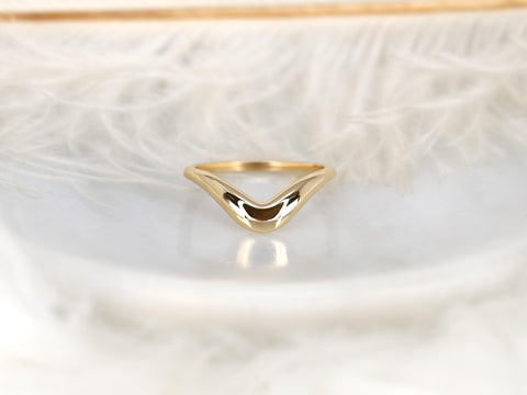 Merida 14kt Graduated Nesting Ring,Unique Curved Wedding Ring,Nesting Band,Cut Out Ring,Unique Wedding Ring,Crescendo Band,Thick Gold Ring