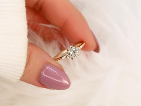 0.71ct Ready to Ship Maddy 14kt Diamond Art Deco Oval Cluster Ring,Diamond Cluster Ring,Oval Engagement Ring,Oval Wedding Ring,Anniversary