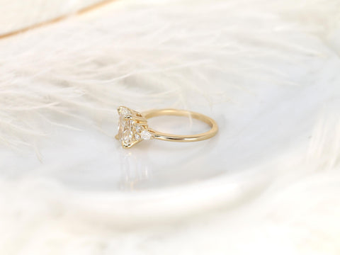 2.53ct Cassie 14kt Diamond Cushion Cluster Ring,Cushion Engagement Ring,Unique Diamond Ring,Cushion Cut Ring,Diamond Engagement Ring