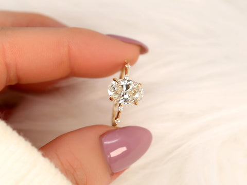 2ct Ready to Ship Alix 14kt Gold Diamond Dainty Minimalist Oval Solitaire Ring,Unique Oval Engagement Ring,Wedding Ring,Anniversary Gift