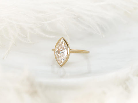 2.80ct Aaliyah 14kt Moissanite Marquise Solitaire Ring,Bezel Set Ring,Marquise Engagement Ring,Marquise Cut Ring,Anniversary Ring