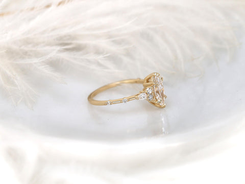 0.92ct Astrid 14kt Gold Diamond Marquise Cluster Ring,Dainty Unique Art Deco Ring,Marquise Engagement Ring,Anniversary Gift,Diamond Ring