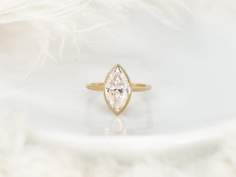 2.80ct Aaliyah 14kt Moissanite Marquise Solitaire Ring,Bezel Set Ring,Marquise Engagement Ring,Marquise Cut Ring,Anniversary Ring