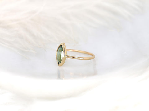 1.22ct Donatella Marquise 14kt Galaxy Teal Sapphire Marquise Ring,Galaxy Ring,Unique Sapphire Ring,Bezel Set Ring,Unique Minimalist Ring