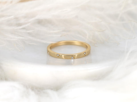 Saber 14kt Diamond HALFWAY Eternity Ring,Unique Triangle Stacking Ring,Diamond Wedding Ring,Diamond Eternity Ring,Triangle Diamond Ring