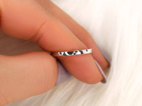 Saber 14kt Sapphire HALFWAY Eternity Ring,Unique Triangle Stacking Ring,Sapphire Wedding Ring,Sapphire Eternity Ring,Push Present