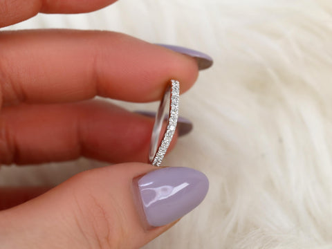 14kt Matching Band to Clarise Diamond Nesting Ring,Shadow Band,Curved Diamond Ring,Custom Diamond Band,Pave Diamond Ring