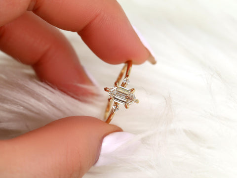 1.06ct Scout 14kt Diamond Unique Three Stone Ring,Hexagon Diamond Ring,Hexagon Cut Ring,Unique Hexagon Ring,Anniversary Ring,Gift For Her