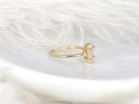 1.06ct Scout 14kt Diamond Unique Three Stone Ring,Hexagon Diamond Ring,Hexagon Cut Ring,Unique Hexagon Ring,Anniversary Ring,Gift For Her