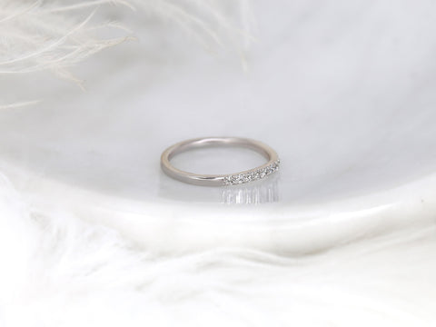 14kt Matching Band to Clarise Diamond Nesting Ring,Shadow Band,Curved Diamond Ring,Custom Diamond Band,Pave Diamond Ring