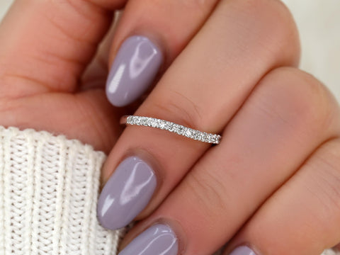 14kt Matching Band to Clarise Diamond Nesting Ring,Shadow Band,Curved Diamond Ring,Custom Diamond Band,Pave Diamond Ring