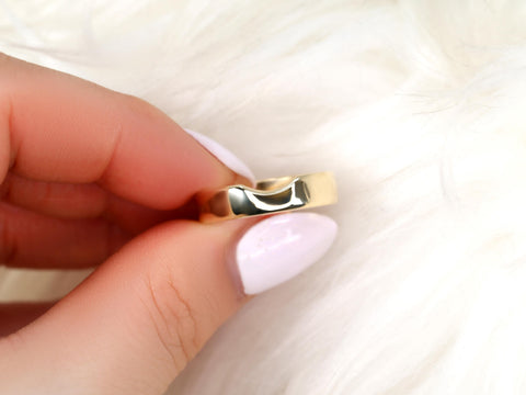 Carson 5mm 14kt Cigar Band,Unique Cigar Ring,Wide Band,Nesting Ring,Cut Out Ring,Cigar Band,Gold Wide Ring,Gold Wedding Ring,Carved Band