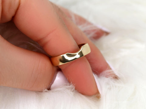 Carson 5mm 14kt Cigar Band,Unique Cigar Ring,Wide Band,Nesting Ring,Cut Out Ring,Cigar Band,Gold Wide Ring,Gold Wedding Ring,Carved Band