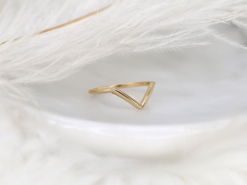 Femme Deux 14kt V Ring,Chevron Flair Ring,Stackable Ring,Minimalist Ring,Gold Ring,Gift For Her,Nesting Ring,Unique Layering Ring,Gold Ring