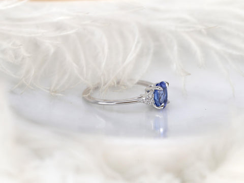 1.46ct Juniper 14kt Cornflower Sapphire Diamond Cluster Ring,Unique Sapphire Ring,Lavender Sapphire Ring,Anniversary Ring,Gift For Her