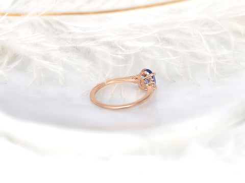 1.02ct Maddy 14kt Cornflower Sapphire Cluster Ring,Unique Sapphire Ring,Gift For Her,Anniversary Ring,September Birthstone,Birthday Gift