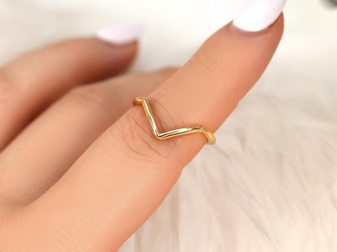 Femme Deux 14kt V Ring,Chevron Flair Ring,Stackable Ring,Minimalist Ring,Gold Ring,Gift For Her,Nesting Ring,Unique Layering Ring,Gold Ring