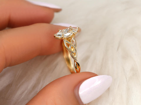 1.07ct Mara 14kt Diamond Marquise Celtic Knot Ring,Triquetra Engagement Ring,Marquise Engagement Ring,Unique Diamond Ring,Anniversary Ring