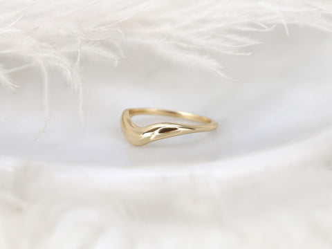 Mabel 14kt Graduated Nesting Ring,Unique Curved Wedding Ring,Nesting Band,Cut Out Ring,Unique Wedding Ring,Chunky Band,Thick Gold Ring