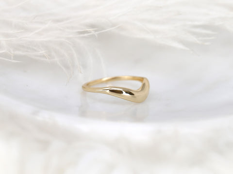 Mabel 14kt Graduated Nesting Ring,Unique Curved Wedding Ring,Nesting Band,Cut Out Ring,Unique Wedding Ring,Chunky Band,Thick Gold Ring