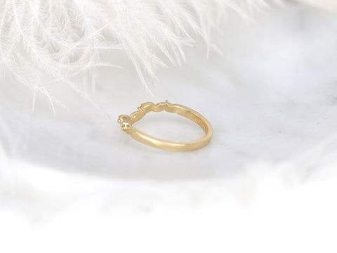 Mega Gaia 14kt Diamond Unique Leaf Nesting Ring,Nature Wedding Band,Anniversary Ring,Unique Wedding Ring,Stacking Ring,Leaf Diamond Ring