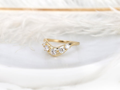 Luca 14kt Diamond Graduated Nesting Ring,Unique Wedding Ring,Nesting Band,Diamond Ban,Crescendo Band,Thick Gold Ring,Anniversary Ring