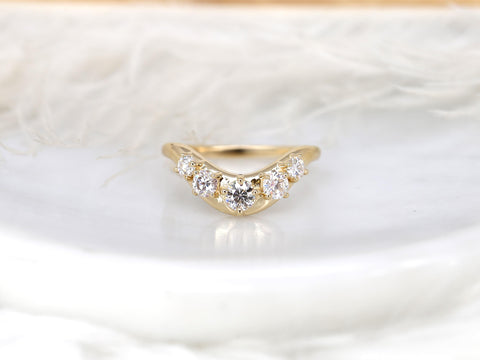 Luca 14kt Diamond Graduated Nesting Ring,Unique Wedding Ring,Nesting Band,Diamond Ban,Crescendo Band,Thick Gold Ring,Anniversary Ring