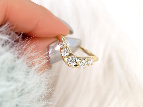 Luca 14kt Diamond Graduated Nesting Ring,Unique Wedding Ring,Nesting Band,Diamond Ban,Crescendo Band,Thick Gold Ring,Anniversary Ring