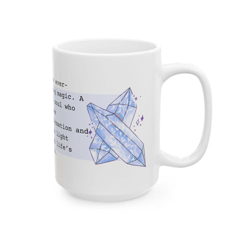 June Birthstone Mug, Alexandrite Gemstone Mug, Color Change Crystal Coffee Mug, Gemini Cancer Gift, Birthday Mug