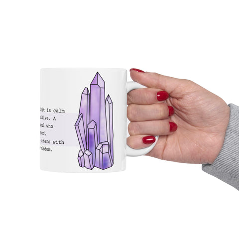 February Birthstone Mug,Amethyst Gemstone Mug,Purple Crystal Coffee Mug,Zodiac Pisces Aquarius Gift, Birthday Mug