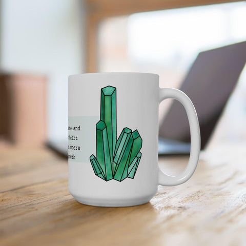 May Birthstone Mug, Emerald Gemstone Mug, Green Crystal Coffee Mug, Taurus Gemini Gift, Birthday Mug