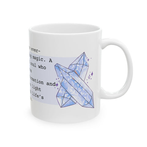 June Birthstone Mug, Alexandrite Gemstone Mug, Color Change Crystal Coffee Mug, Gemini Cancer Gift, Birthday Mug