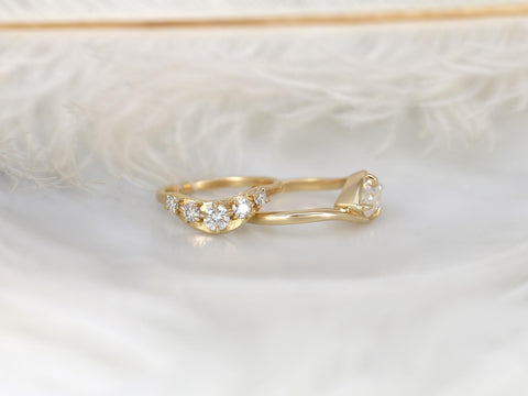 1.50ct Scullie & Mega Saldana 14kt Diamond East West Marquise Solitaire Wedding Ring Set,Marquise Cut Ring,Marquise Diamond Engagement Ring