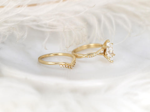 1.50ct Petite Tula 12x6mm & Lonnie 14kt Diamond Crossover Marquise Bridal Set sideview