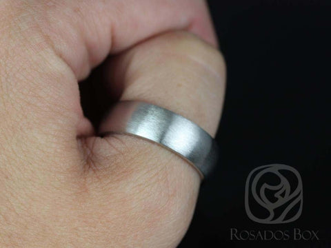 Ready to Ship Wes 6mm Cobalt Classic Half Round Satin/Matte Finish Band