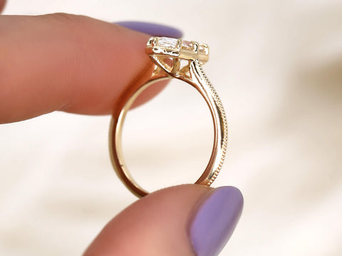 1.38ct Arcadia 14kt Diamond Oval Engagement Ring,Oval Diamond Ring,Moval Ring, Button Back Oval Ring.Oval Solitaire Ring,Vintage Ring
