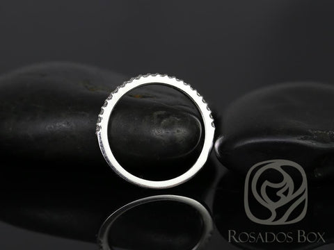 14kt Gold Matching Band to Natalia 9x7mm Diamond HALFWAY Eternity Ring - Rosados Box