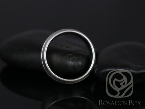 Daniel 8mm Cobalt Half Round Grooved Double Stripe Matte Finish Band - Rosados Box