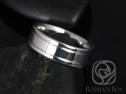 Jackson 7mm Cobalt Double Grooved High Finish Band - Rosados Box