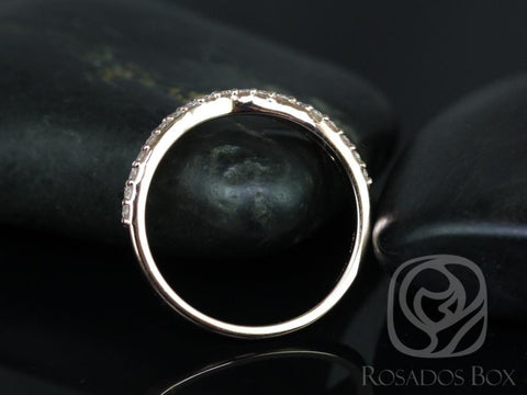 Bree 14kt Gold Curved Diamond Ring,Contoured Ring,Diamond Nesting Ring,Ring Guard,ShadowBand,Unique Wedding Ring,Anniversary Gift,