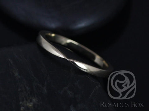PLAIN Marla 14kt Cinched Gold Ring,Pinched Gold Band,Reverse Taper Ring,Curved Gold Ring,Wedding Band,Unique Ring,Stacking Ring,Gift For Her