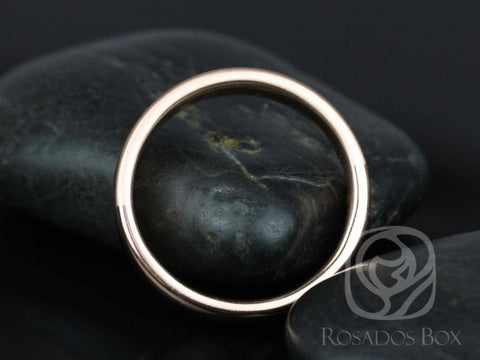 Ready to Ship Dax 5mm 14kt Rose Gold Rounded Pipe MATTE Finish Band - Rosados Box