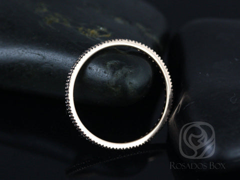 Rosados Box Ready to Ship Ninette 14kt WHITE Gold Ultra Thin Black Diamond FULL Eternity Band